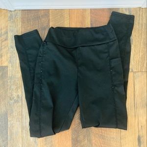 Black jogger pants with side pockets